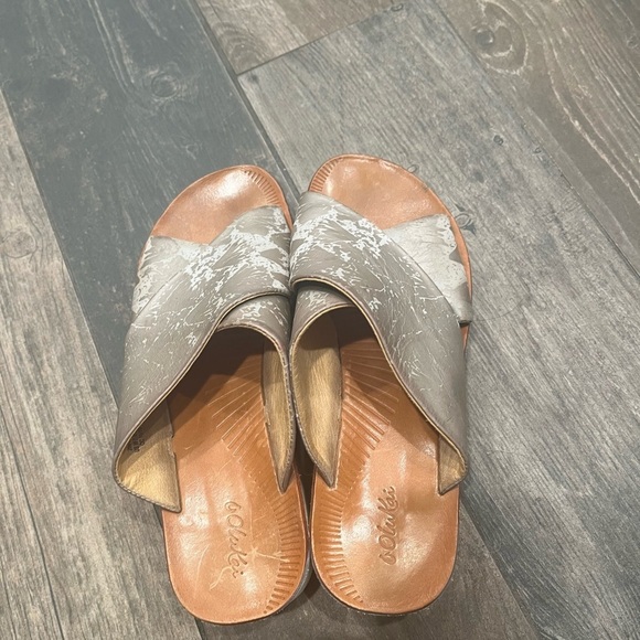 OLUKAI Womens Tapa Bubbly Platform Wedge ONOHI LEATHER SLIDE SANDALS sz 7 - Picture 5 of 8